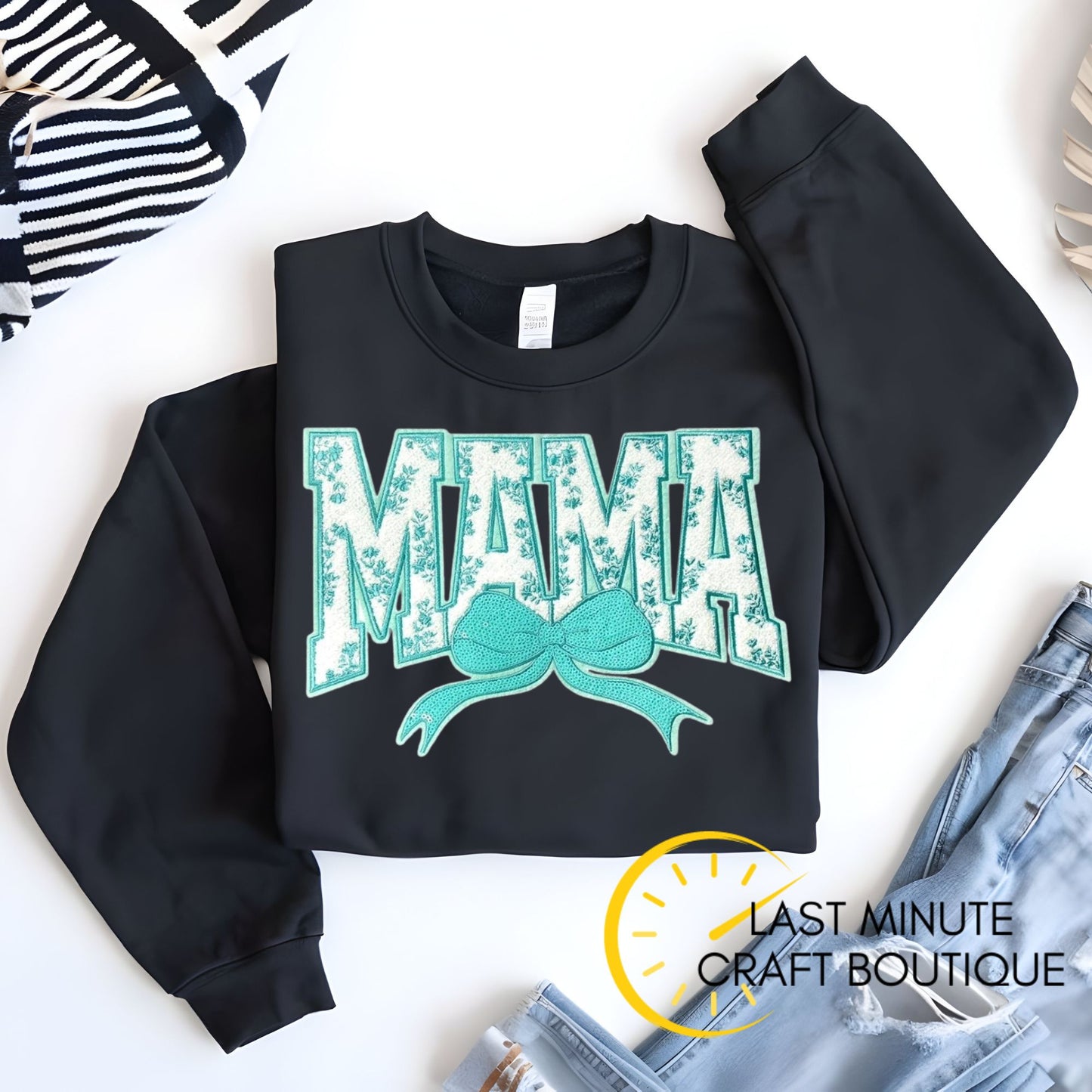 Crewneck with MAMA patch (mint)