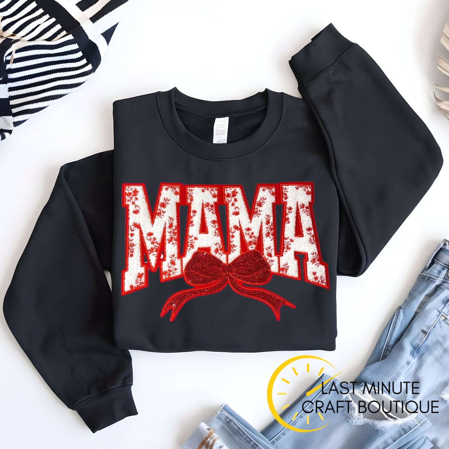 Crewneck with MAMA patch (red)