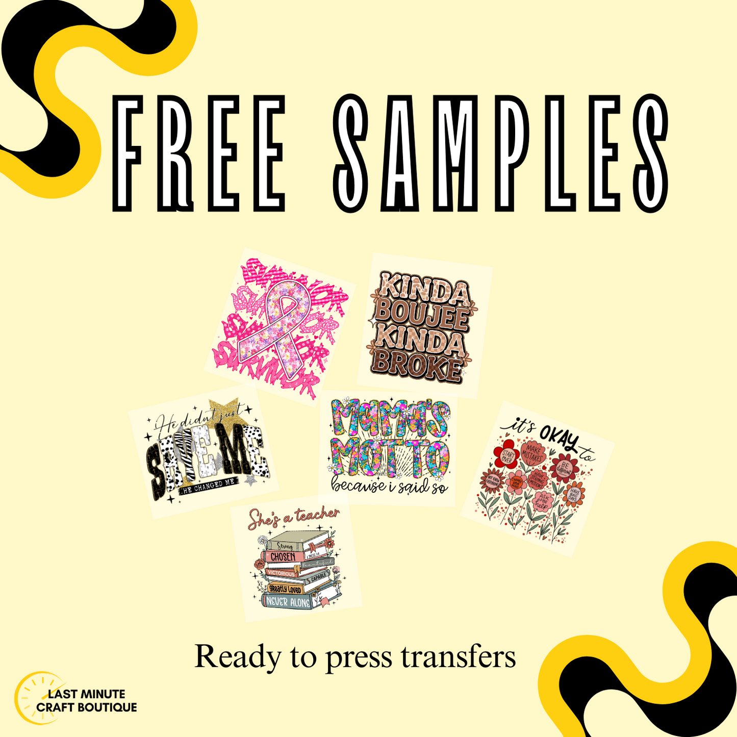 FREE SAMPLE DTF Transfers