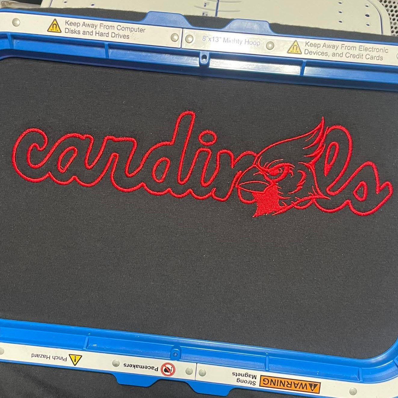 Embroidery-Cardinal Mascot Head Crew