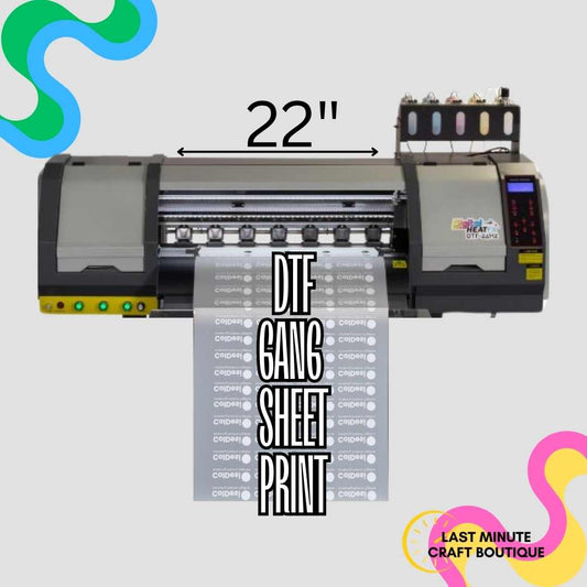 Custom DTF transfer prints and sublimation products for starting a craft business