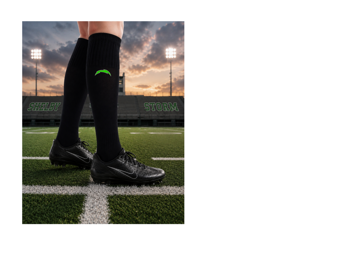 PREORDER BY 9/4/26- YOUTH football/soccer/etc.embroidery socks
