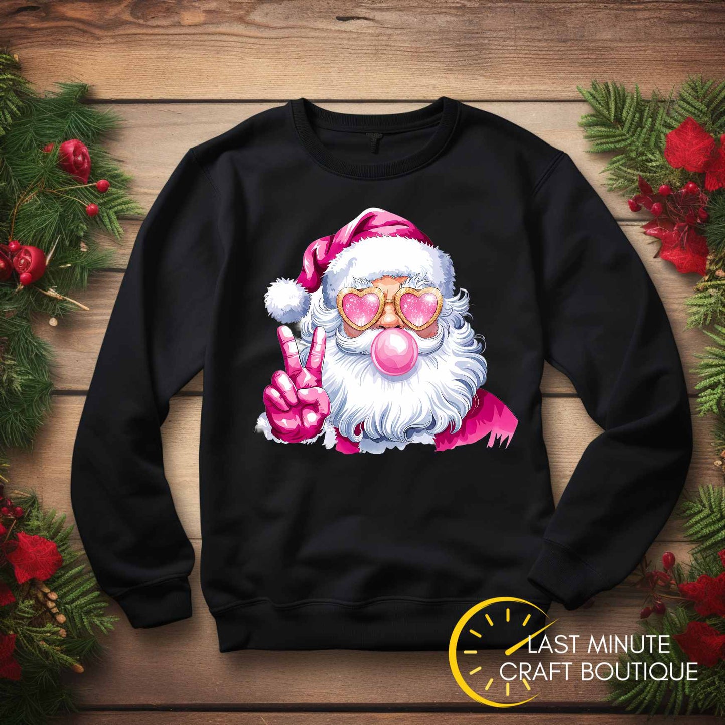 Crewneck Bubblegum Santa