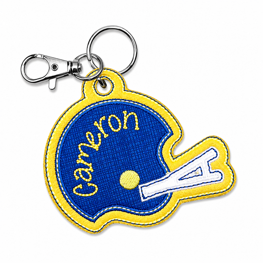 Embroidery- Football Helmet Bag Tag