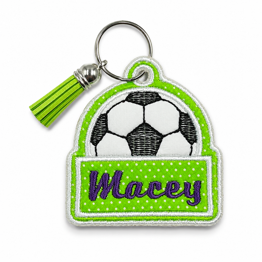 Embroidery- Soccer Bag Tag