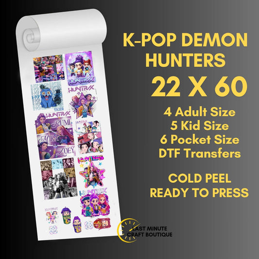 K-Pop Demon Hunters DTF Gang Sheet
