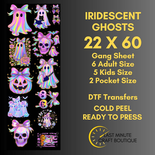Iridescent Ghosts DTF Gang Sheet