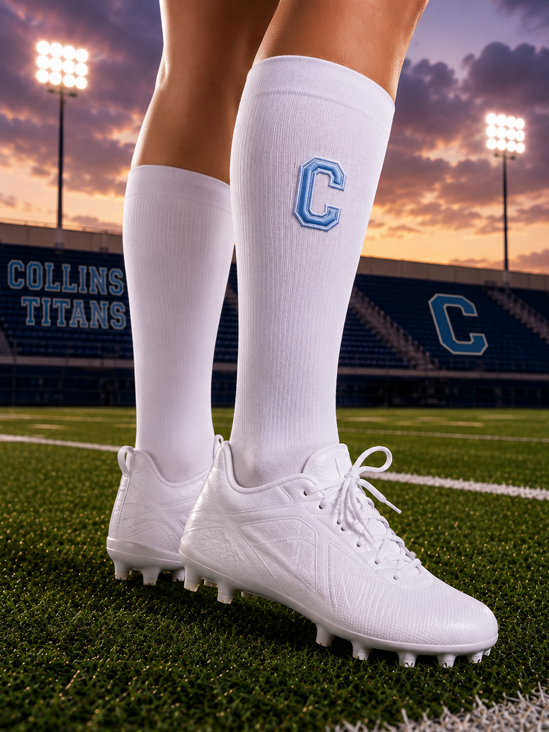 PREORDER BY 9/4/26- YOUTH football/soccer/etc.embroidery socks
