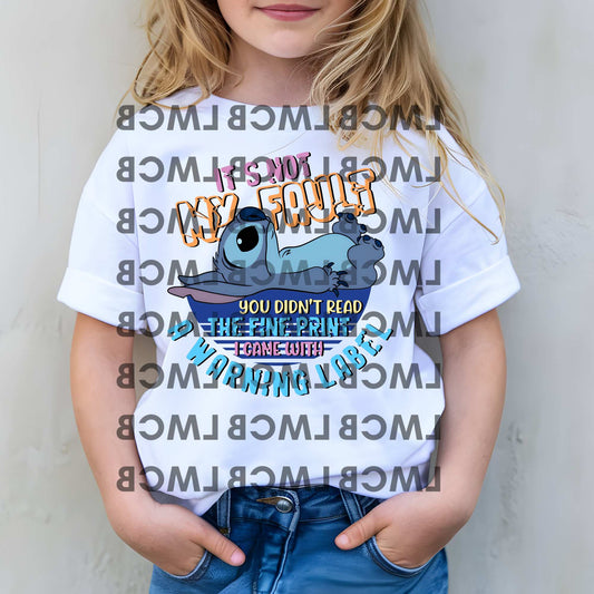 Kids- It's not my fault you didn't read