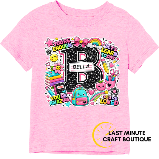 Tshirt- Composition Notebook Letters