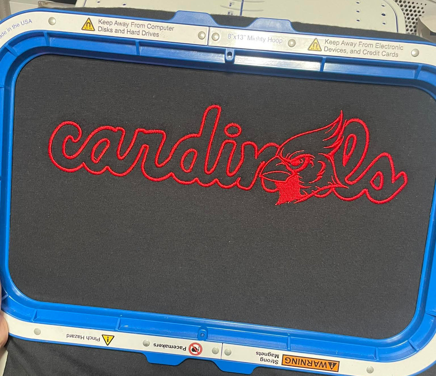 Embroidery-Cardinal Mascot Head Crew