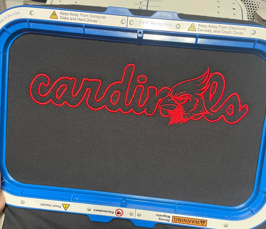 Embroidery-Cardinal Mascot Head Crew